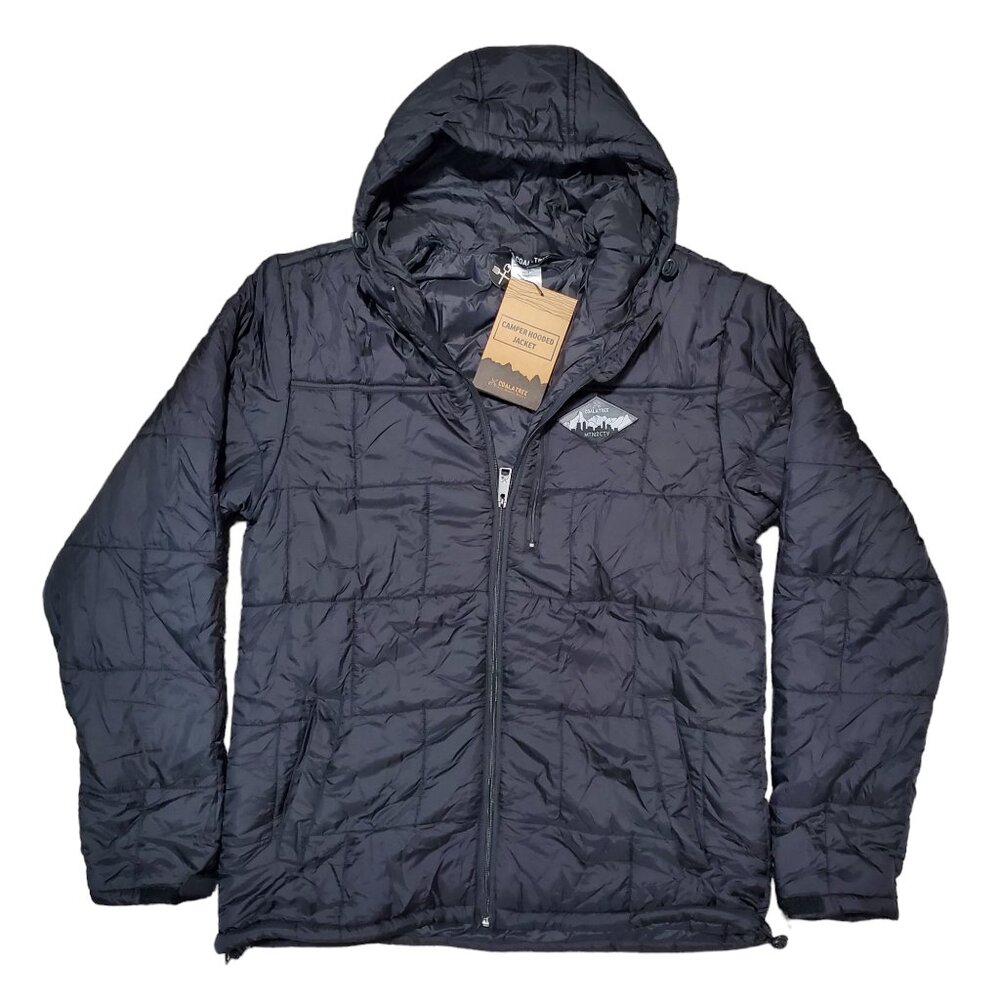 NWT COALATREE Black Puffer Full Zip Lightweight Puffer Jacket - Large